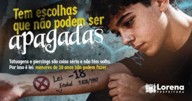 Lorena intensifica campanha e alerta população: tatuagens e piercings em menores de 18 anos são proibidos por lei
