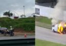 DOIS VEÍCULOS PEGAM FOGO EM MENOS DE 30 MINUTOS E MOBILIZAM BOMBEIROS EM SÃO JOSÉ DOS CAMPOS