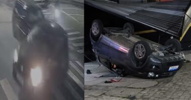 MADRUGADA DE PERIGO EM SÃO JOSÉ DOS CAMPOS: MOTORISTA FOGE APÓS BATIDA QUE CAUSOU CAPOTAMENTO E DEIXOU TRÊS PASSAGEIRAS FERIDAS