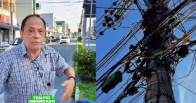 ZÉ LOUQUINHO COBRA EMPRESAS E FALA EM CORTAR FIAÇÃO IRREGULAR NA AVENIDA PADROEIRA DO BRASIL