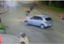 MOTOCICLISTA É ARREMESSADO APÓS BATIDA COM CARRO EM VOLTA REDONDA E CÂMERA REGISTRA O IMPACTO