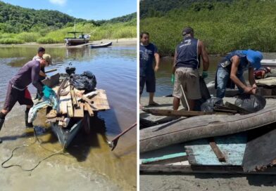 O MAR DEVOLVE O DESCASO: PESCADORES RETIRAM QUASE 24 TONELADAS DE LIXO EM UBATUBA E SÃO SEBASTIÃO
