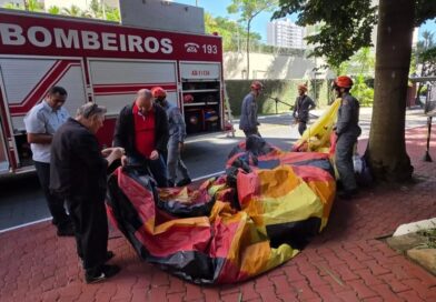 CÉU DE RISCO EM SÃO JOSÉ: BALÕES CAEM NA VILA EMA E NO TURVO E MOBILIZAM GCM E BOMBEIROS
