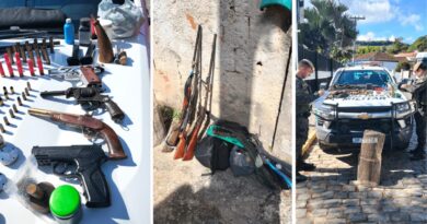 FUNDO FALSO NO GUARDA-ROUPA: PM AMBIENTAL APREENDE ARSENAL E EQUIPAMENTOS DE CAÇA EM ARAPEÍ