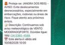 ANGRA SOB ALERTA: DEFESA CIVIL PEDE QUE MORADORES EVITEM MAR E RODOVIAS DIANTE DE VENTOS FORTES E RISCO ASSOCIADO A CICLONE