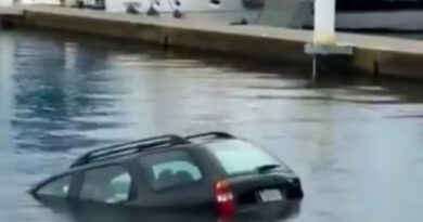 CARRO VAI PARAR NO MAR E CENA IMPRESSIONA MORADORES NA PRAIA DA RIBEIRA, EM ANGRA