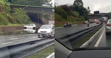 ALERTA NO ANEL VIÁRIO: CARRO AQUAPLANA, BATE E CHUVA DE 83 MM ELEVA RISCO DE NOVOS ALAGAMENTOS EM SÃO JOSÉ