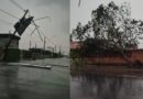 Temporal provoca estragos em Pinda: postes caem, casa alaga e bairros ficam sem energia