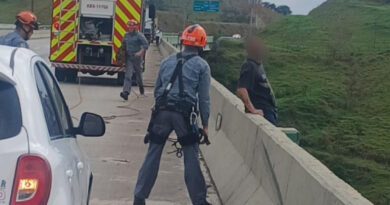 SEGUNDOS DECISIVOS: BOMBEIROS AGEM NO MOMENTO EXATO E SALVAM HOMEM EM VIADUTO DE JACAREÍ
