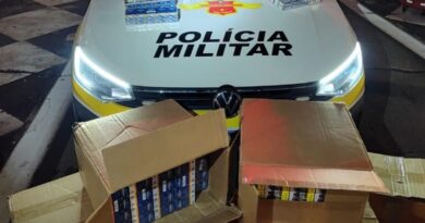 POLÍCIA INTERCEPTA CARGA DE QUASE R$ 50 MIL EM CIGARROS NA CARVALHO PINTO; MAIS DE 3 MIL MAÇOS ERAM TRANSPORTADOS SEM NOTA FISCAL