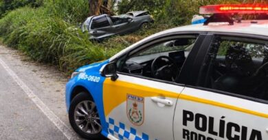 CARRO SAI DA PISTA, ATINGE ÁRVORE E MOTORISTA MORRE EM ACIDENTE NA RJ-145, NO SUL FLUMINENSE